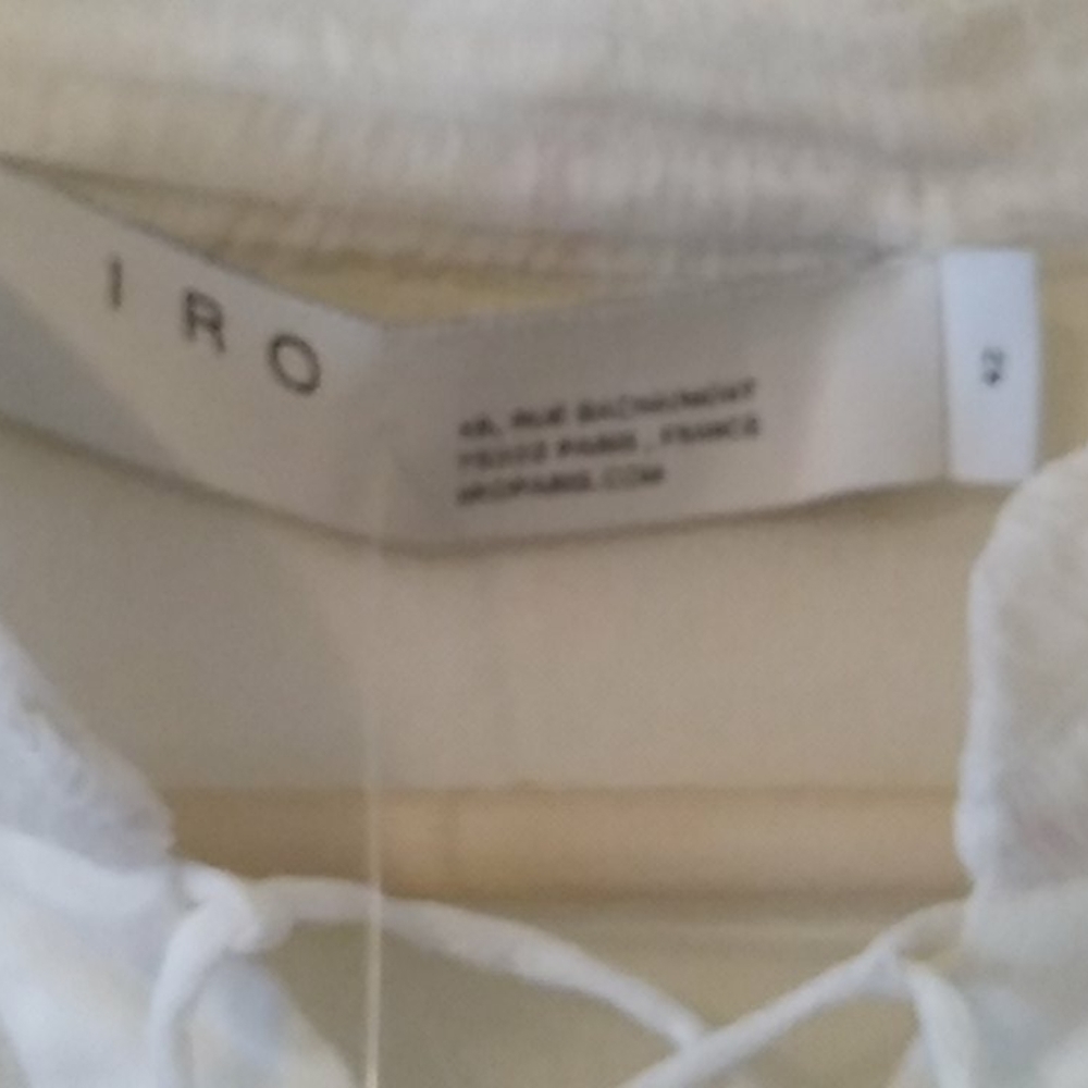 IroTilos Sheer Lace-Up Ruffle Top - Picture 8 of 8